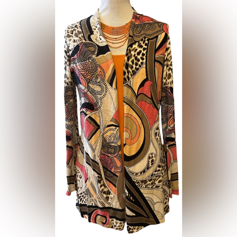 Chico’s open cardigan. Lightweight. Knit. Size 0.